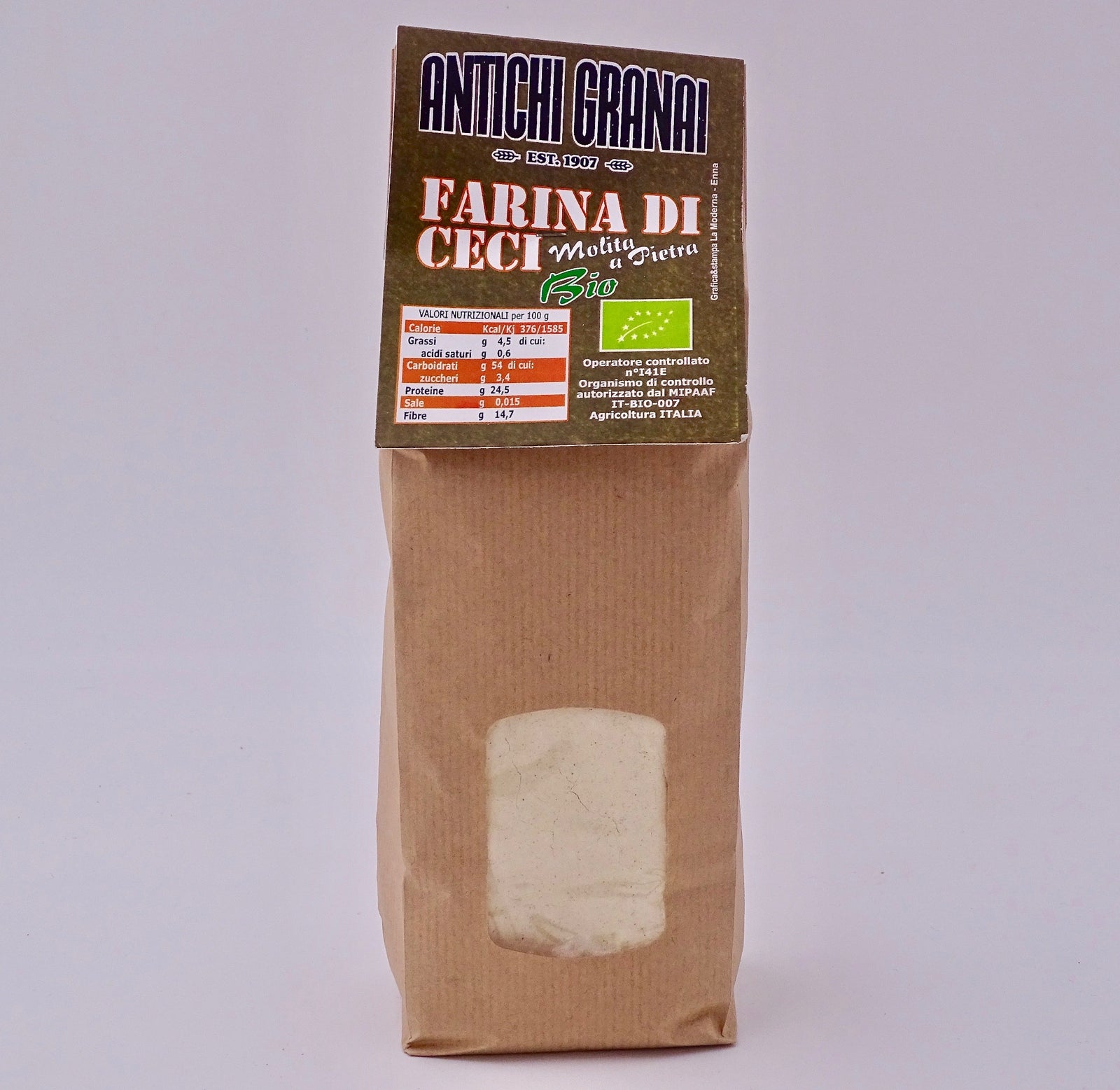 Farina di ceci BIO siciliana macinata a pietra"